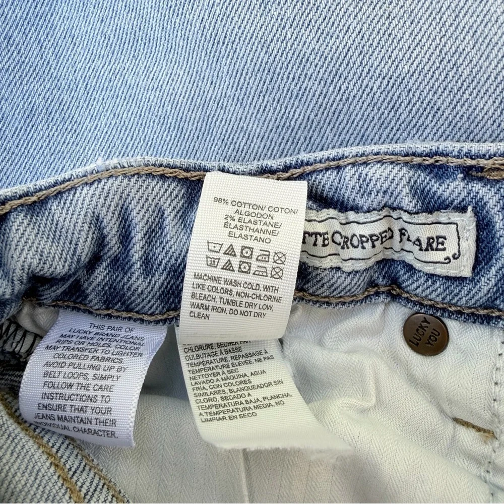 Woman’s Lucky Brand🍀Denim Jeans Bridgette Cropped Flare Size 6/28​ - Picture 8 of 12
